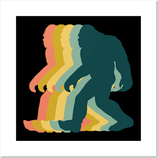 Bigfoot Retro Design Posters and Art